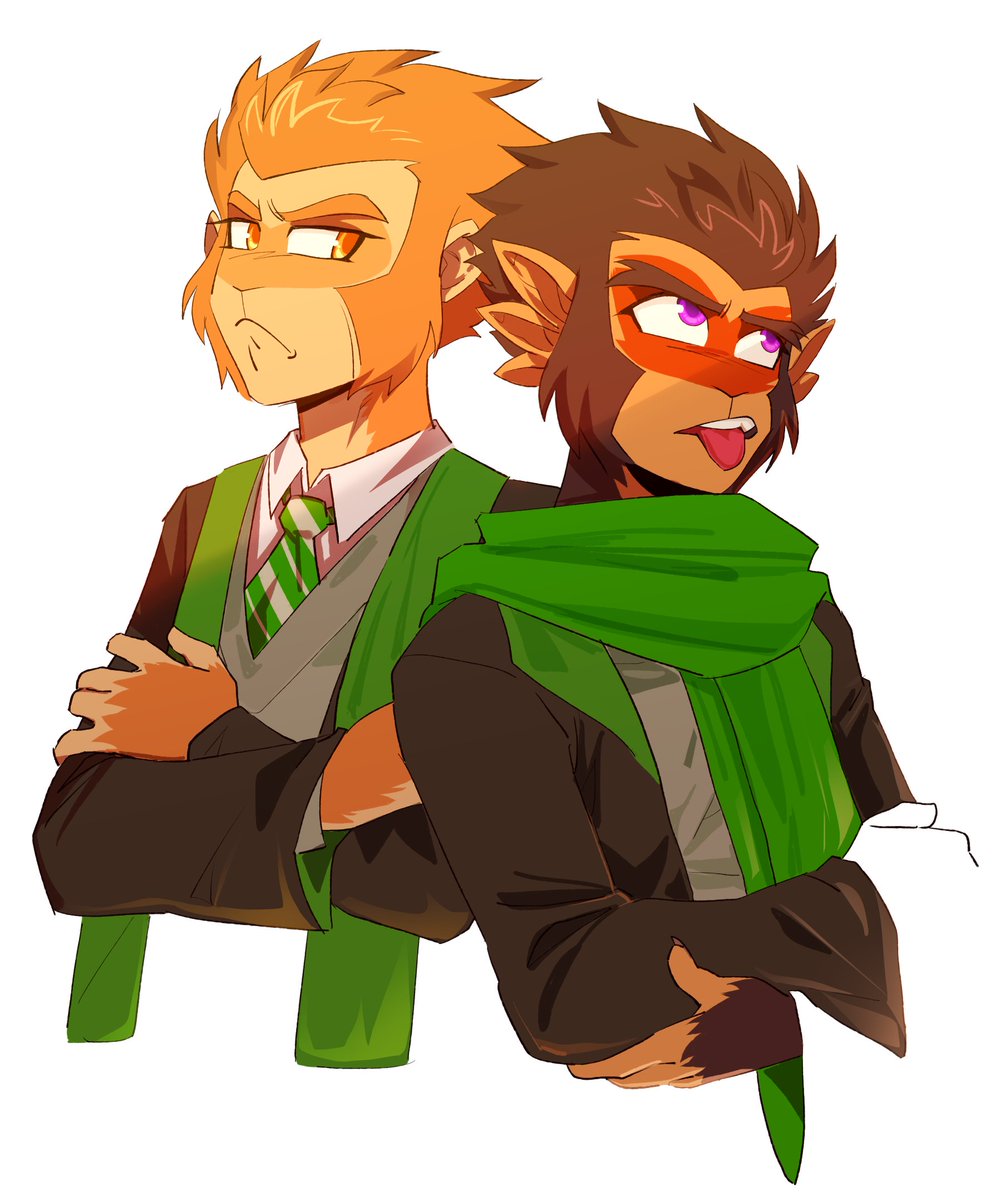 even though I drew Wukong and Macaque as students, but at the time of MK's admission to Hogwarts, these two had been teachers for a long time.

#monkiekid