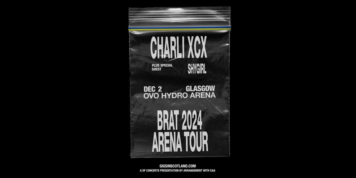 ON SALE NOW 🎟️» @charli_xcx, plus special guest @0800shygirl Brat 2024 - Arena Tour @OVOHydro, Glasgow | 2nd December 2024 TICKETS ⇾ gigss.co/charli-xcx