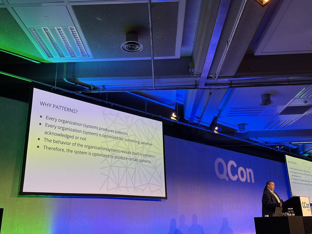 Day 2 @qconlondon kick-off with a key note on Patterns by Tiani Jones