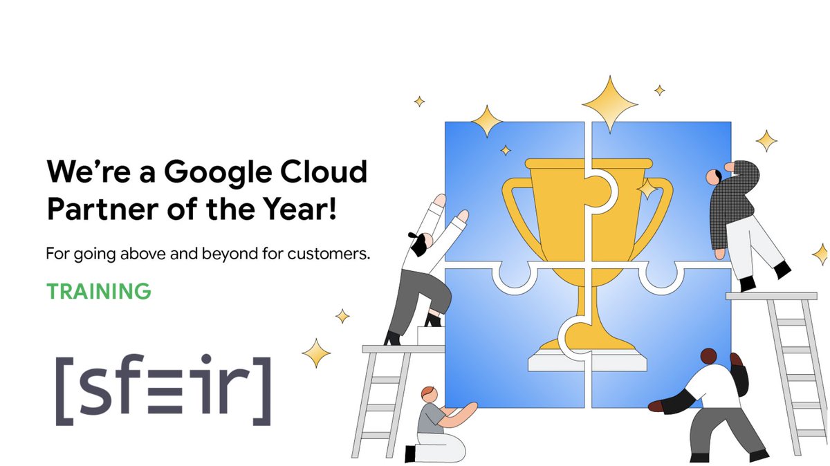 🎉SFEIR reconnu Google Cloud Training Partner of the Year 2024 pour la région EMEA! 🌍🏆 Une reconnaissance de notre expertise et dévouement. 🌍🥇 Merci à nos clients et @GoogleCloud 🙏 Plus d'infos : sfeir.com/fr/sfeir-recon… #SFEIR #SFEIRInstitute #GoogleCloud #PartnersAwards