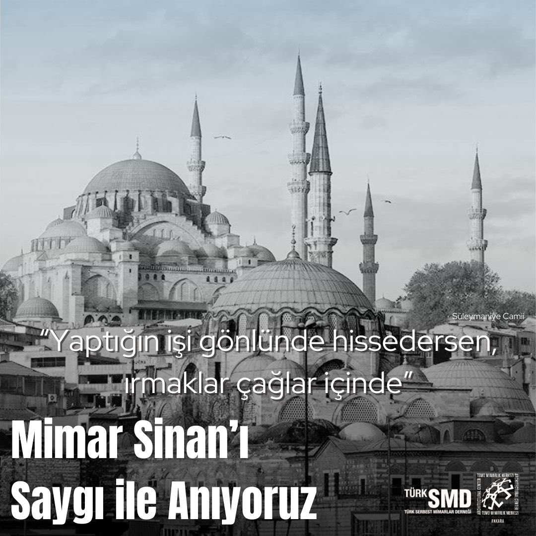 Mimar Sinan’ı vefatının 436. yılında saygıyla anıyoruz. #MimarSinan #AnmaGünü