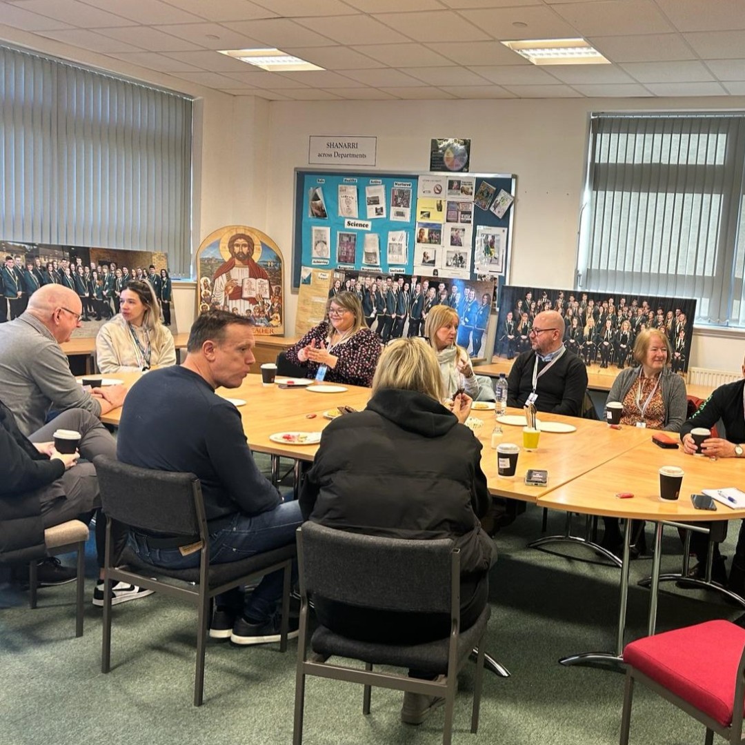 We love seeing our mentor community grow. Here are photos from recent Coffee Conversation mornings held in schools across the country (featuring MCR Pathways’ youngest recruit!) ☕ @HillparkSec @StJOHS @StMatthewsAc @IrvineRoyalAcad Join our community mcrpathways.org/become-a-mentor 💜