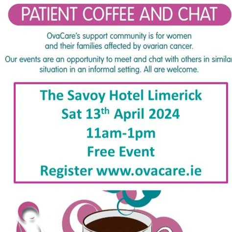 Come along for a chat and get some great support from fellow patients and #OvaCare #youareneveralone