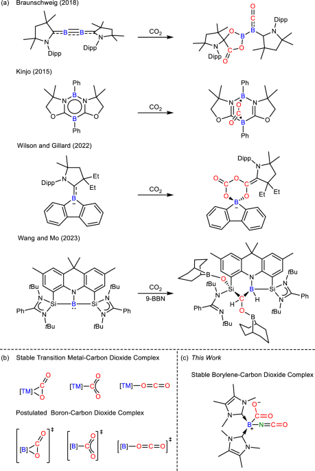 Carbon dioxide capture and functionalization by bis(N-heterocyclic carbene)-borylene complexes nature.com/articles/s4146…