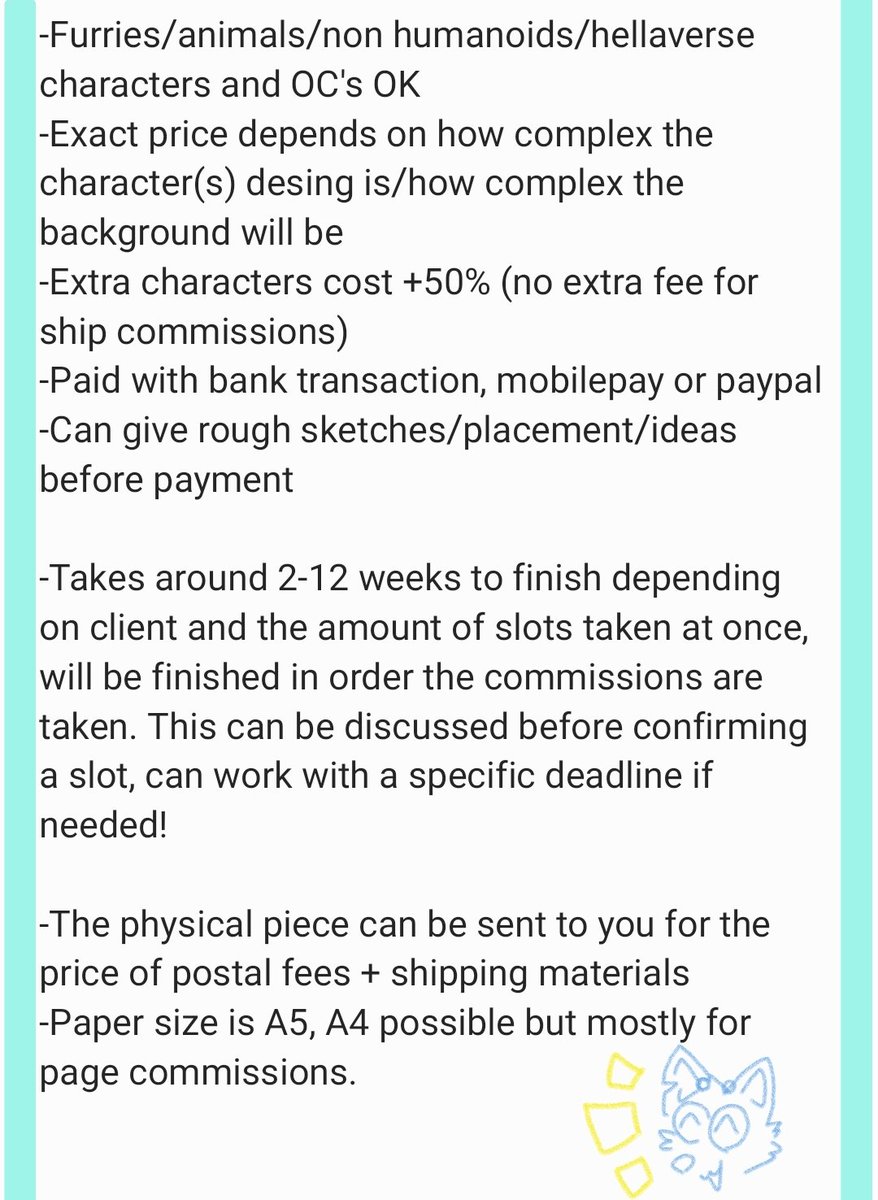 C0MMISSI0NS OPEN! 🎊
.
.
Opening another 3 slots for now, I didn't include every type of work I do but I'm basicly open for all kinds of work ✨️Claim a slot by commenting or DM'ing me, and feel free to ask anything! :3