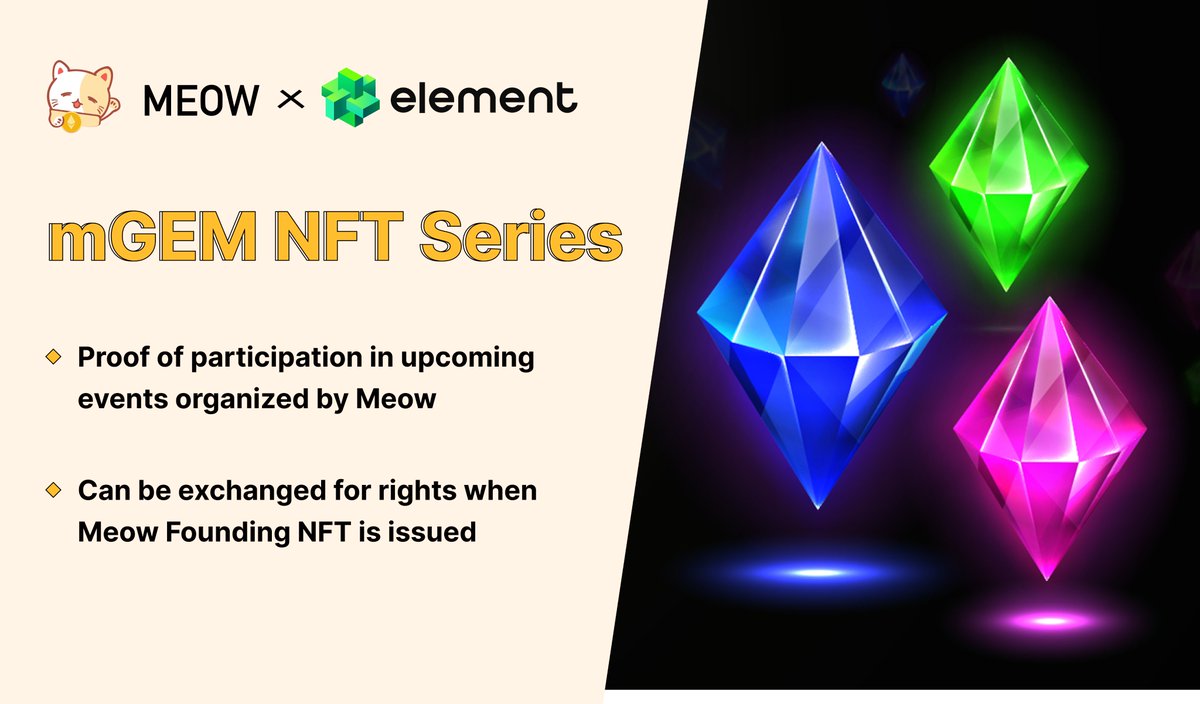 🐱GMeow~Introducing 'mGEM series of NFTs'. It's issued by @0xMeowProtocol and are Free Mint on @Scroll_ZKP by user. The 'mGEM series NFT' is divided into three types, including: 1) 'mGEM Purple', 2) 'mGEM Green' 3) 'mGEM Blue' Corresponding to the proof of participation in…