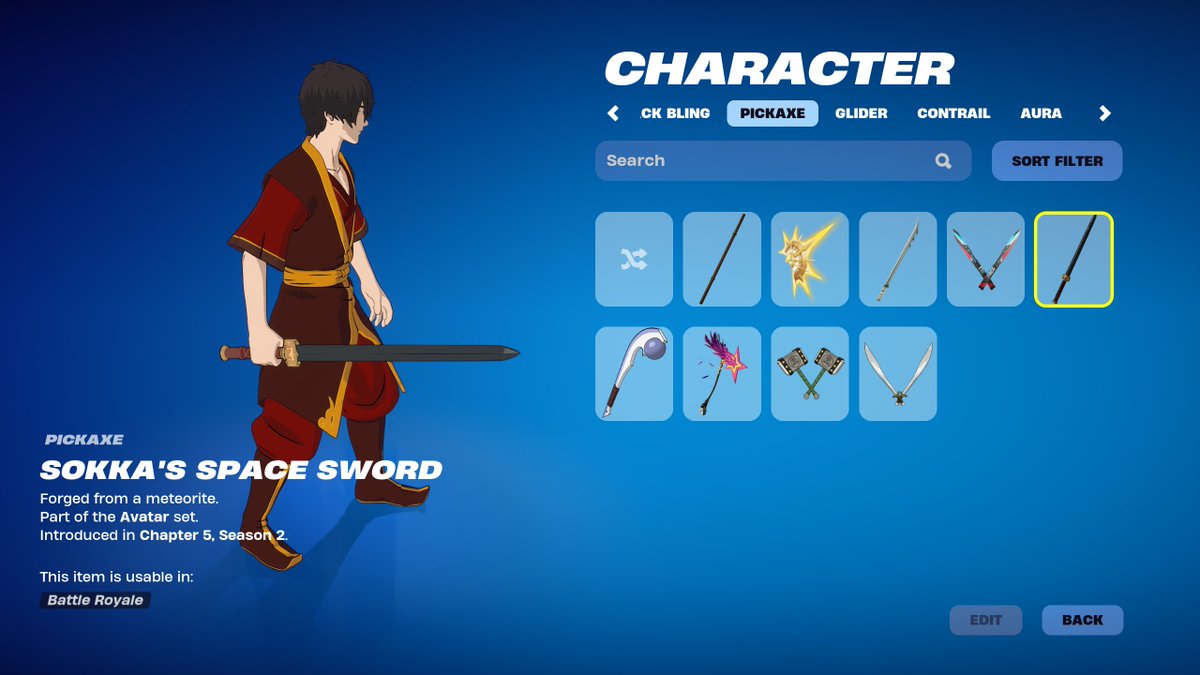 they really put sokka's sword in the game but not sokka himself