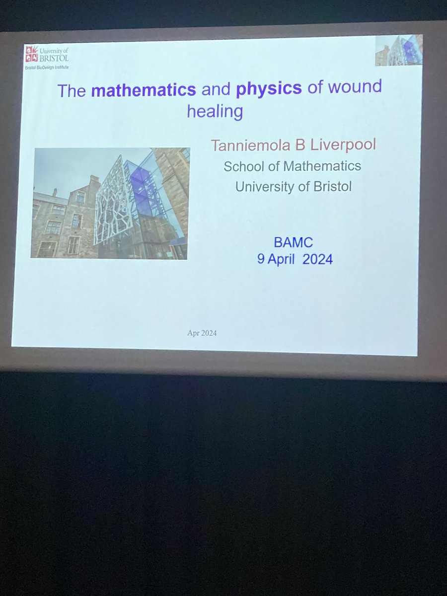 Finally met in person Professor @tanniemola at #BAMC24 giving a talk on wound healing. #BlackHeroesMaths @IMAmaths