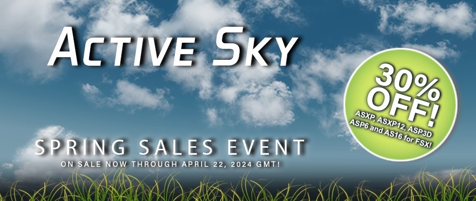 Active Sky Spring Sale - 30% off all add-ons until 22 April! tinyurl.com/45zeccr7