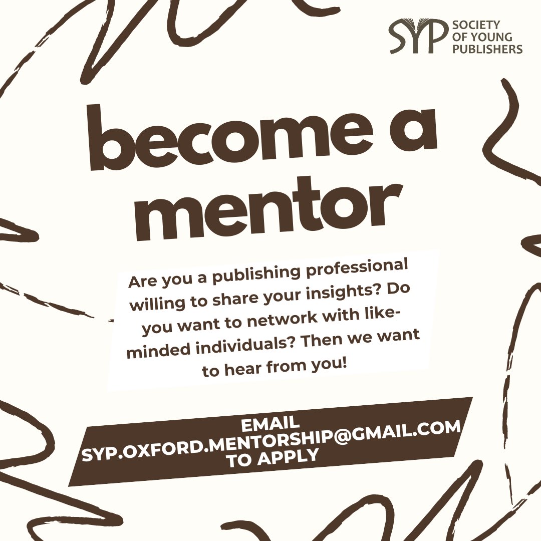Are you a publishing professional based in Oxford? We are looking for people working in the publishing industry to pass on their expertise and mentor publishing hopefuls! If you’re interested, please email us at: syp.oxford.mentorship@gmail.com to apply! #syp #oxfordsyp
