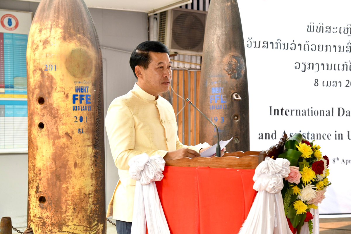 The UK has provided £1.9 million to organisations clearing UXO in Laos for 2024-25. Ambassador Mel Barlow commemorated the International Day for UXO/Mine Awareness and Assistance alongside Foreign Minister, H.E. Mr. Saleumxay Kommasith in Luang Prabang on Monday. @UNDPLaoPDR