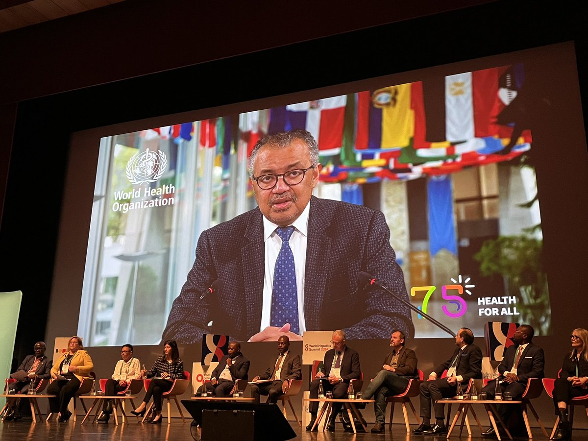 .@DrTedros joins via video; highlights the importance of integrating viral hepatitis into primary care to be able to achieve elimination #WorldHepatitisSummit #NoHep #LiverTwitter @WHO @Hep_Alliance