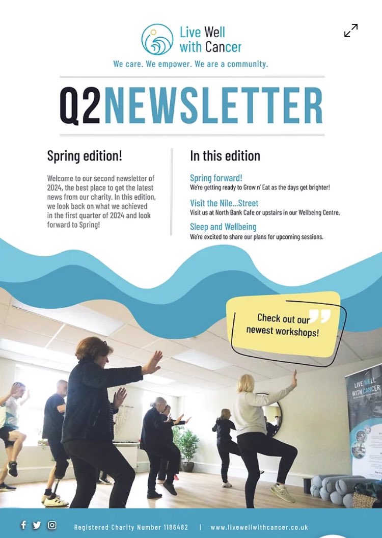 Live Well With Cancer Q2 newsletter Spring edition is now out. livewellwithcancer.co.uk/post/q2-newsle… In this edition we look back on what we have achieved in the first quarter of 2024 and look forward to #spring 💙 #livewellwithcancer #northtyneside #northshields #cancer #community