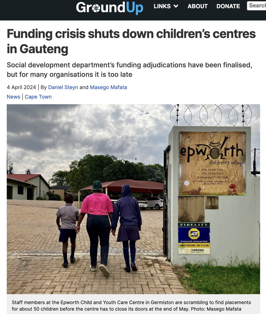 'The Gauteng Department of Social Development’s funding decisions for the new financial year were delayed, leaving many organisations uncertain about their future.' Read more here: groundup.org.za/article/care-o…