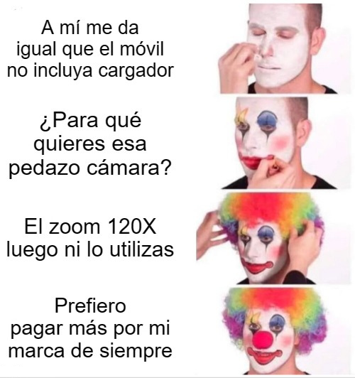 realmeespana's tweet photo. Escucha, tú solito te pones la careta... Nosotros simplemente lloramos de la risa🤡🤣 #realme12ProSeries #BeAPortraitMaster https://t.co/cwBhBhorXD