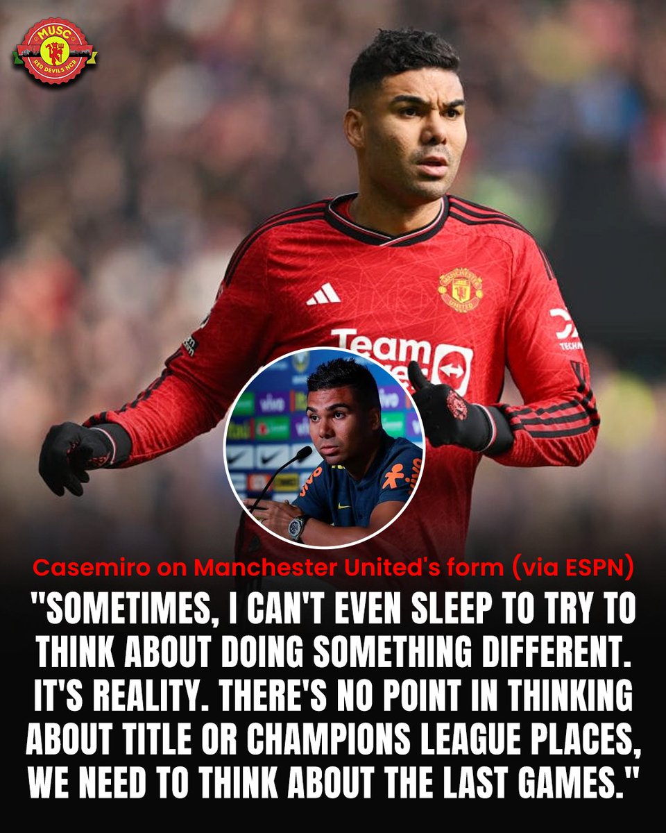 Casemiro reflects on Manchester United's troublesome form this season. #casemiro #ManchesterUnited #manunited #Mufc