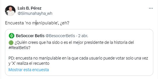 ¿Un periodista jactándose de que alguien ha manipulado una encuesta en tuiter hackeando un tuit de un medio? ¡¡Eso cómo va a pasar!!? Imposible!... Pues os lo cuento.