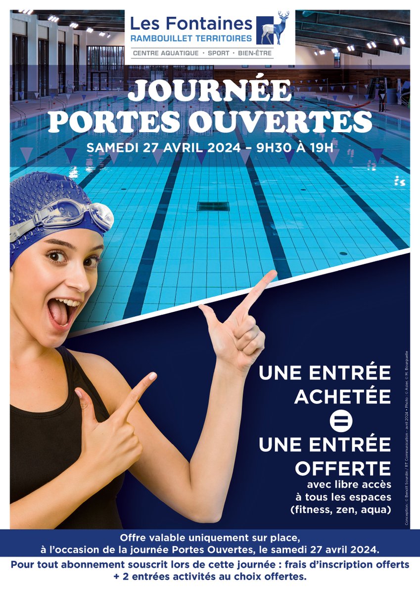 🌊 [CENTRE AQUATIQUE LES FONTAINES] Journée #portesouvertes
📅 samedi 27 avril de 9h à 19h
🔓 Gratuit et ouvert à tous !
Venez passer une journée inoubliable en famille au Centre Aquatique Les Fontaines ! De nombreuses surprises vous attendent. 🏊‍♂️👨‍👩‍👧‍👦
rt78.fr/agenda/portes-…