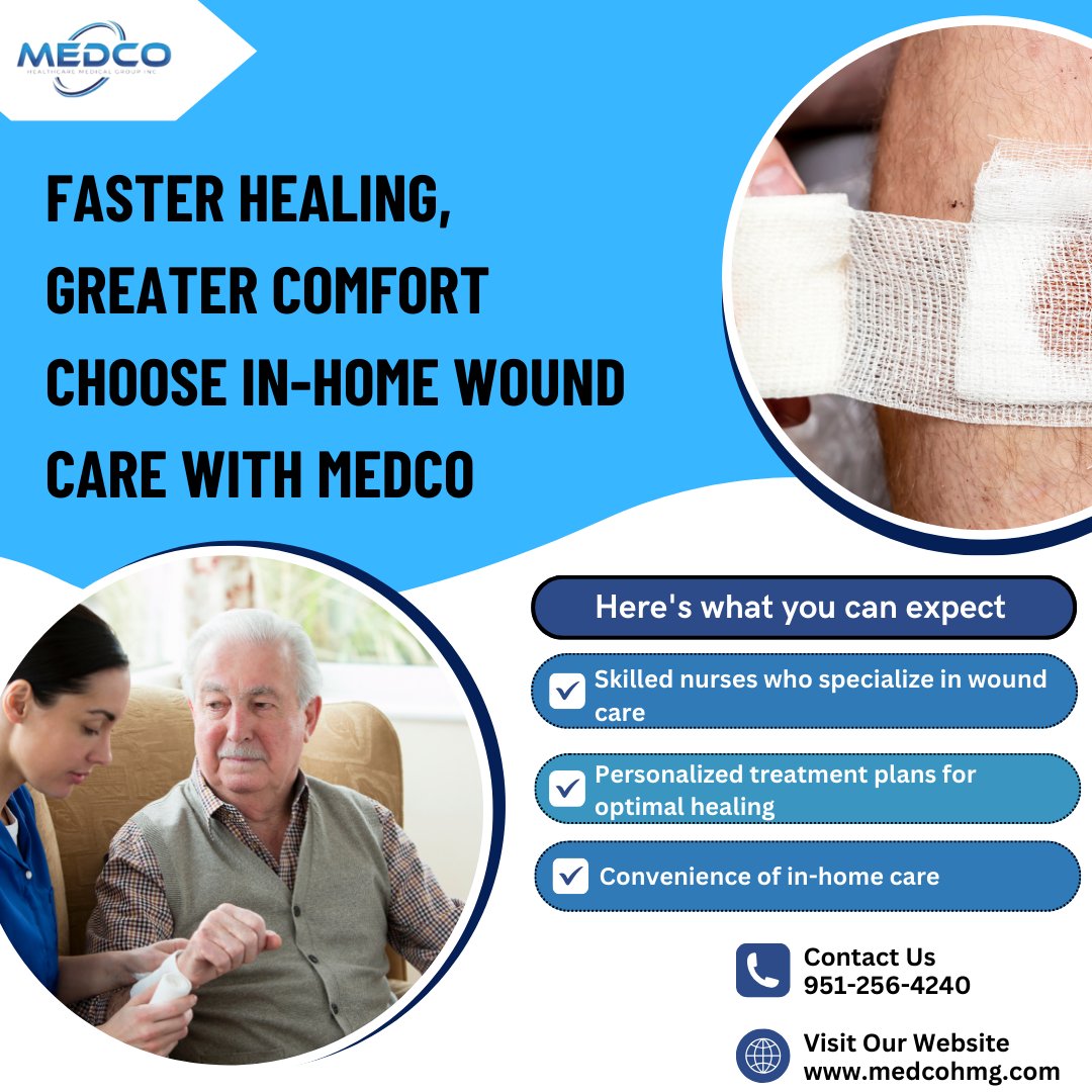 Don't let a chronic wound slow you down. We provide expert care and personalized plans to help you achieve optimal healing and improve your quality of life.
Please Visit Our Website: medcohmg.com
#medcohealthcaremedicalgroup
#homehealthcare
#wound
#woundcare