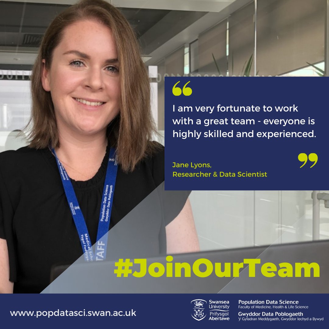 Find out more about the benefits of joining our award-winning team and check out our latest career opportunities on our website👉 popdatasci.swan.ac.uk/about-us/jobs

#researcherjobs #jobsearch #teamscience #joinourteam

@SwanseaMedicine @SwanseaUni
@apha_analysts @PHJobsUK @DataciseOpen