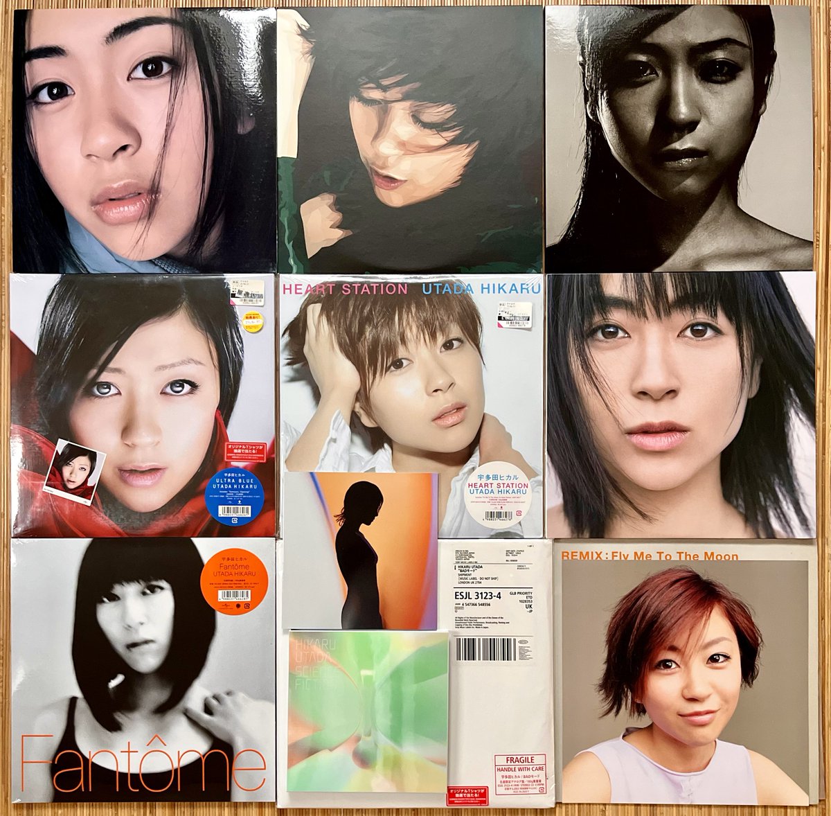 re_boundy's tweet photo. ベストフラゲついでに
持っていなかった
アナログ買い占めたった
#hikki
#HikaruUtada25
#ScienceFiction
#FlyingGet
#TowerRecord
#HMV
#TSUTAYA https://t.co/dyUgiHCXWH