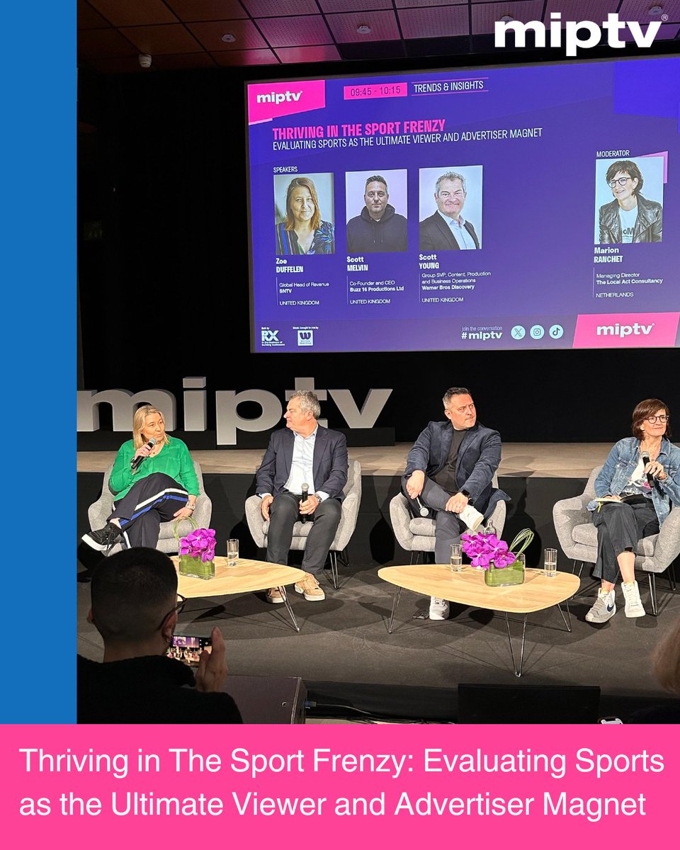 Talking about #sports and how today it attracts viewers beyond the live games and matches, as they become increasingly avid for storytelling, this morning at #MIPTV.