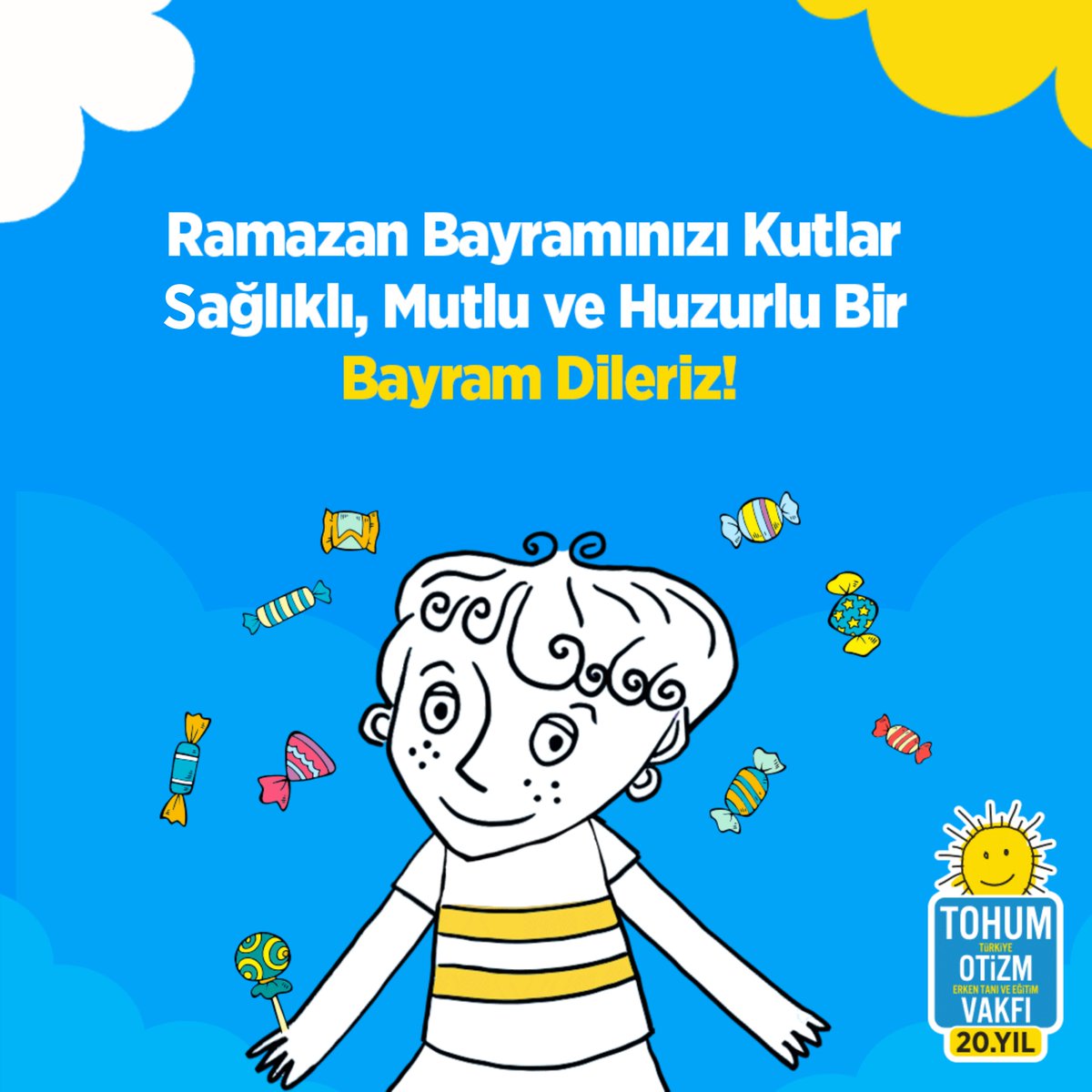 Sevdiklerinizle birlikte, sağlık ve mutlulukla geçireceğiniz bir bayram dileriz. 💙 #ramazanbayramı #tohumotizmvakfı