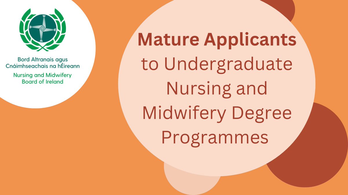 We would like to advise all mature applicants applying to undergraduate degree programmes in #nursing and #midwifery that registration to sit the assessment tests is now open. More info here: 👇 nmbi.ie/News/News/Regi…… #CAO #matureapplicants #maturestudents #students