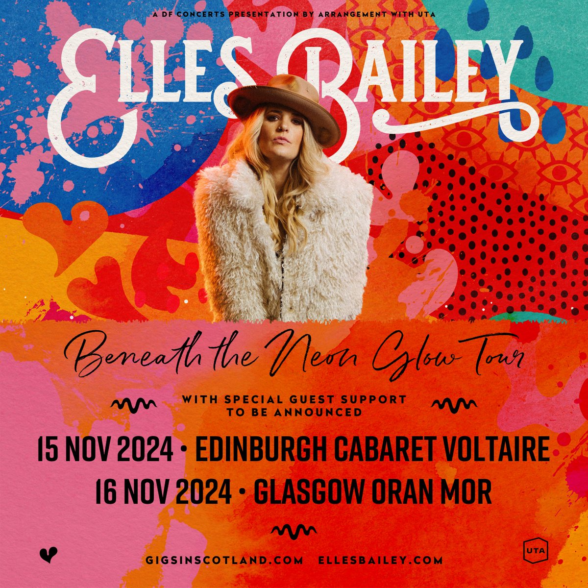 ON SALE NOW 🎟️» @EllesBailey Beneath The Neon Glow Tour @cabaretvoltaire, Edinburgh | 15th November 2024 @OranMorGlasgow | 16th November 2024 TICKETS ⇾ gigss.co/elles-bailey