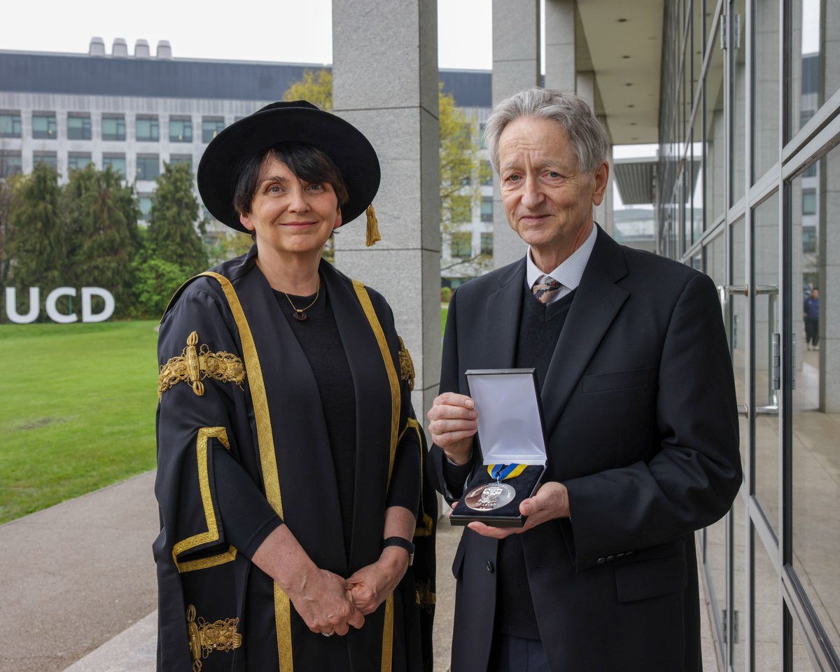 💙💛 Ulysses Medal: ‘Godfather of AI’ Professor Geoffrey Hinton awarded UCD's highest honour One of the most influential AI researchers of the past 50 years, Professor Geoffrey Hinton has received the UCD Ulysses Medal, the highest honour the University can bestow, in