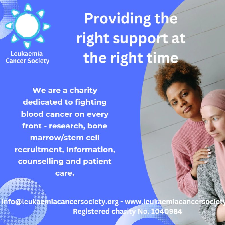 We are a charity dedicated to fighting blood cancer on every front - research, bone marrow/stem cell recruitment, support, information, counselling and patient care.
#bloodcancer #bloodcancerawareness 
#patientcare #PatientSupport #leukaemia
