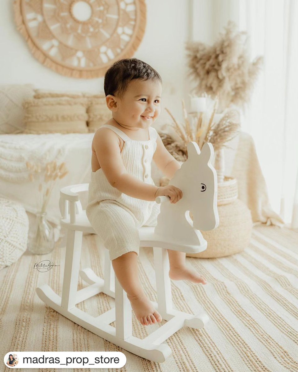 Saddling up for a World of Adventure 

Beautiful picture by @mitaleejainphotography 
.
Our Tiny Horse Bench 4,999 INR (Shipping Extra) in use.
.
#babyphotography #baby #newbornphotography
#babygirl #babyboy #newborn #photography
#newbornphotographer #babiesofinstagram
#babylove
.