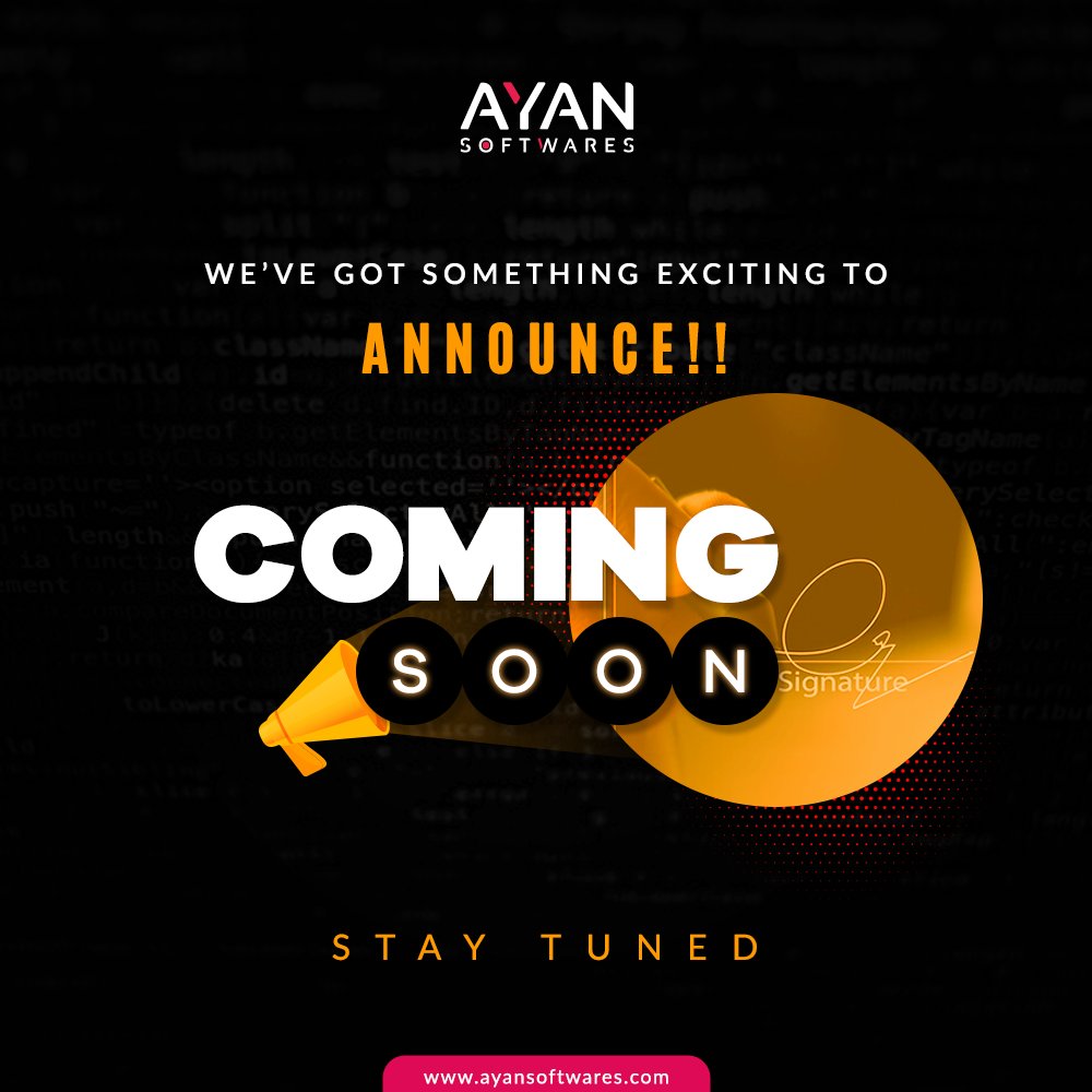 AyanSoftwares's tweet image. Big news #ComingSoon !! 

Wow, the love for #BOFC and #FileZIPO was overwhelming! You guys inspired us to tackle ANOTHER way to streamline your tasks. So here we are with yet another game changing product that is going to revolutionize your way of work...

Stay Tuned with us..