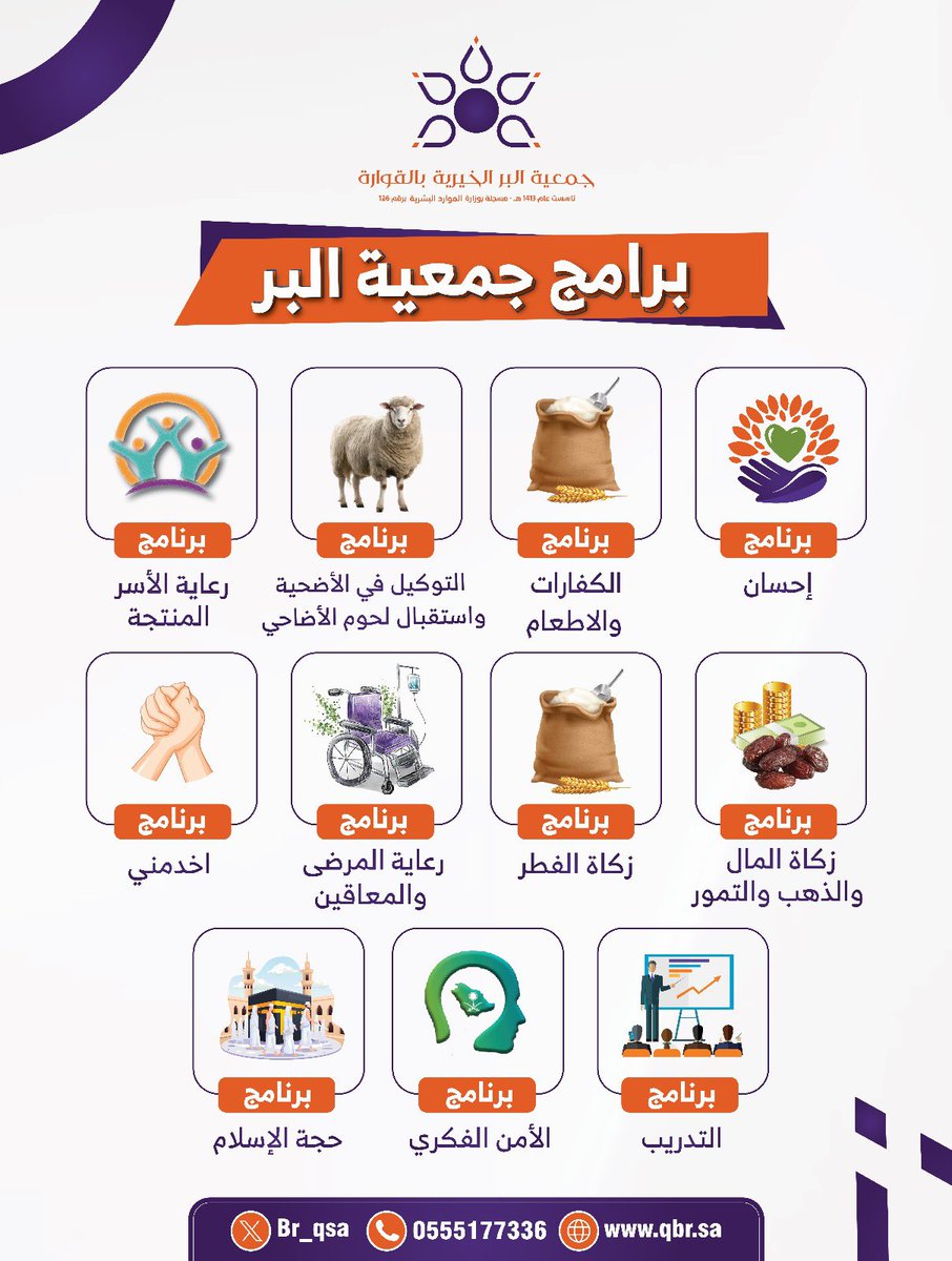 برامج و مشاريع - جمعية بر القوارة tweet media