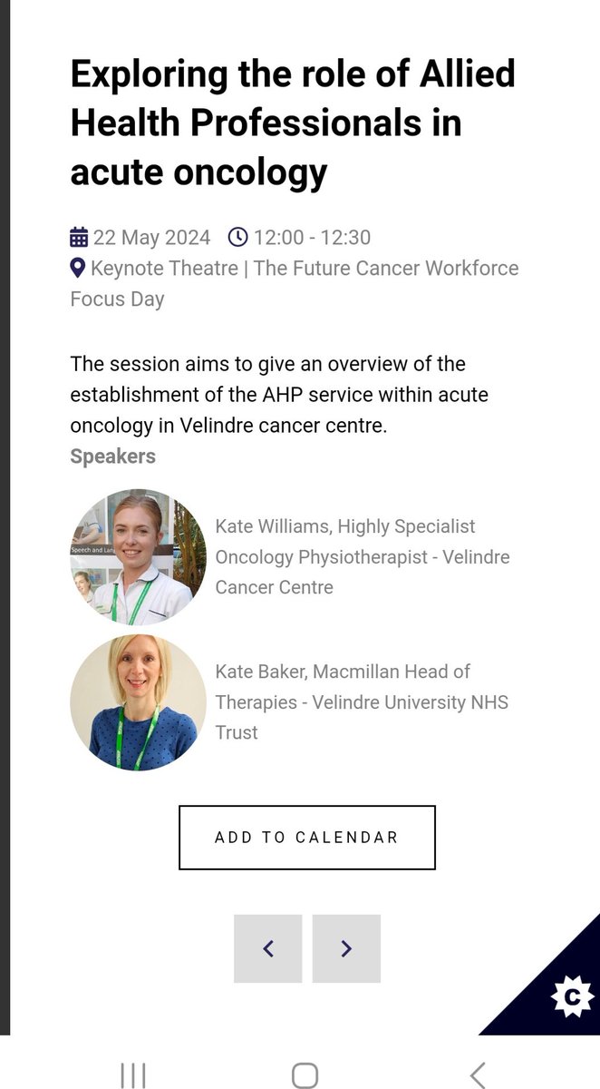 Kate Baker (@kbaker_physio) on Twitter photo This will be a great opportunity - very much looking forward to presenting at the Oncology Professional Care conference next month, with <a href="/katewillsPT/">Kate Williams</a>! @VelindreCC #oncology #AHP #Acuteoncology oncologyprofessionalcare.co.uk This will be a great opportunity - very much looking forward to presenting at the Oncology Professional Care conference next month, with <a href="/katewillsPT/">Kate Williams</a>! @VelindreCC #oncology #AHP #Acuteoncology oncologyprofessionalcare.co.uk