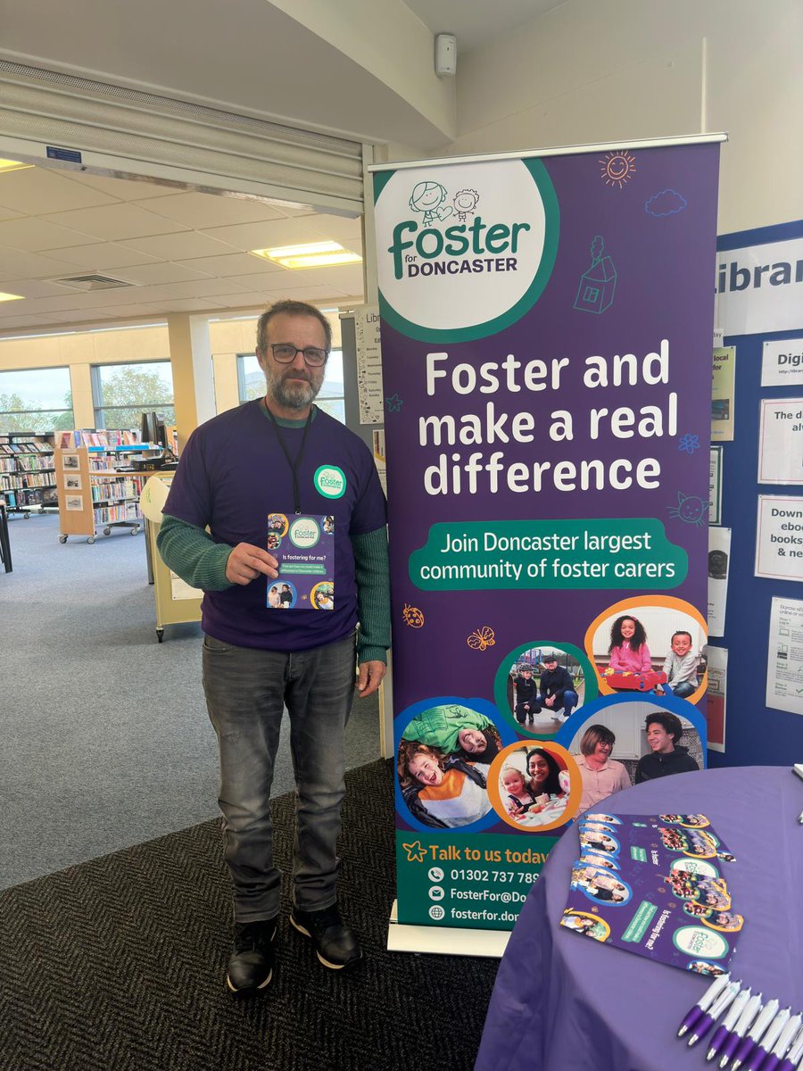 Want to know more about fostering? Pop by and say hello to our team at Edlington Library, on Wednesday 10 April, from 10am to 2pm. We hope to see you there💜