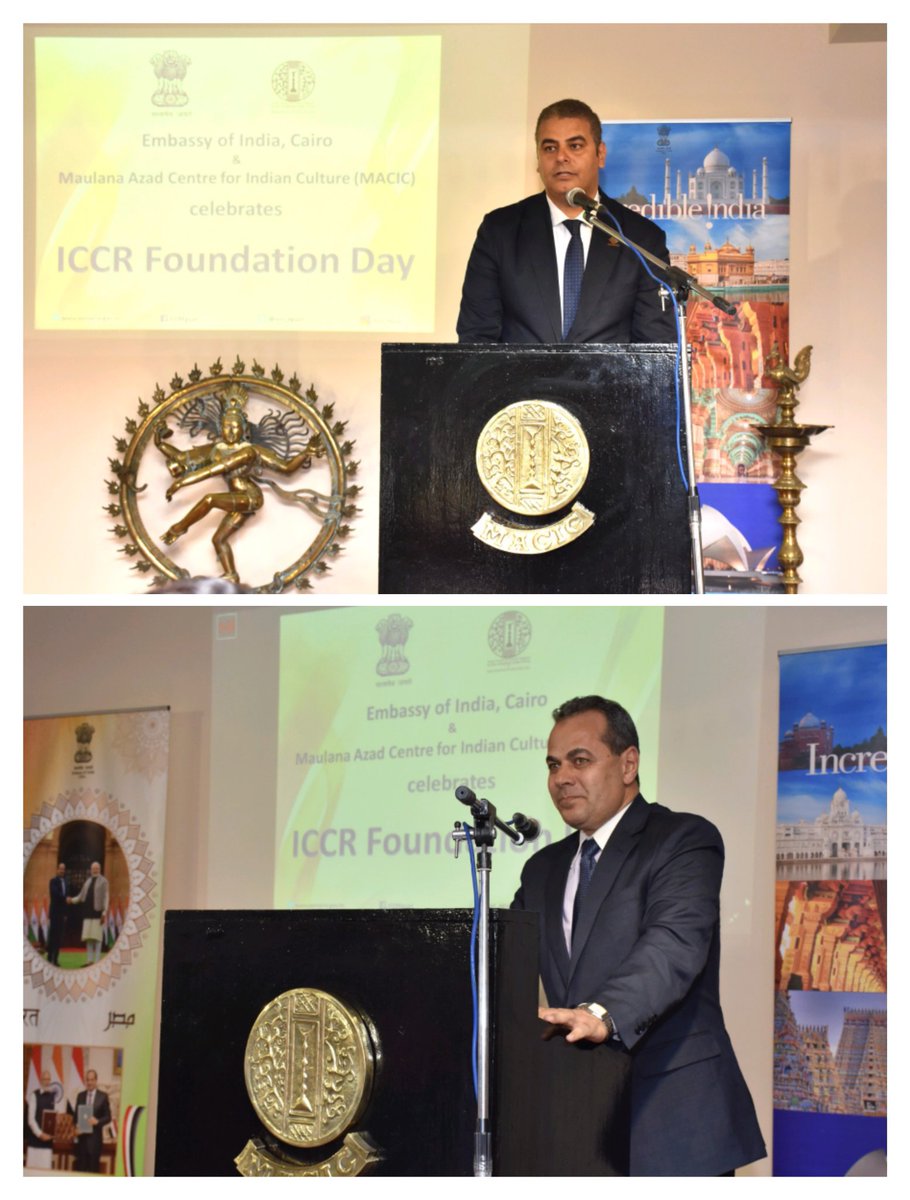 @iccr_egypt celebrated ICCR Foundation Day followed by Iftar. The event was graced by Dr. Nader Mostafa, Dr. Ahmad Qadi, Dr. Saad Mousa and many ICCR Alumni, as well as other dignitaries and officials. @IndianDiplomacy @MEAIndia @iccr_hq @MinOfCultureGoI