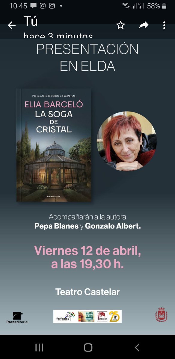 Para todos los amigos y amigas lectoras d la zona. Os apetece venir? Va a ser estupendo!! Palabra! :-)