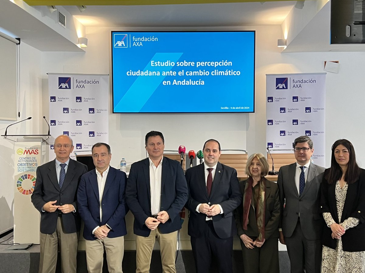Esta mañana estamos en #Sevilla presentado el Estudio sobre la Percepción Ciudadana ante el Cambio Climático en Andalucía junto a 
<a href="/Ayto_Sevilla/">Ayuntamiento de Sevilla</a> <a href="/AndaluciaJunta/">Junta de Andalucía</a> <a href="/SomosFundMAS/">Fundación MAS</a> 
#PorElPlaneta
