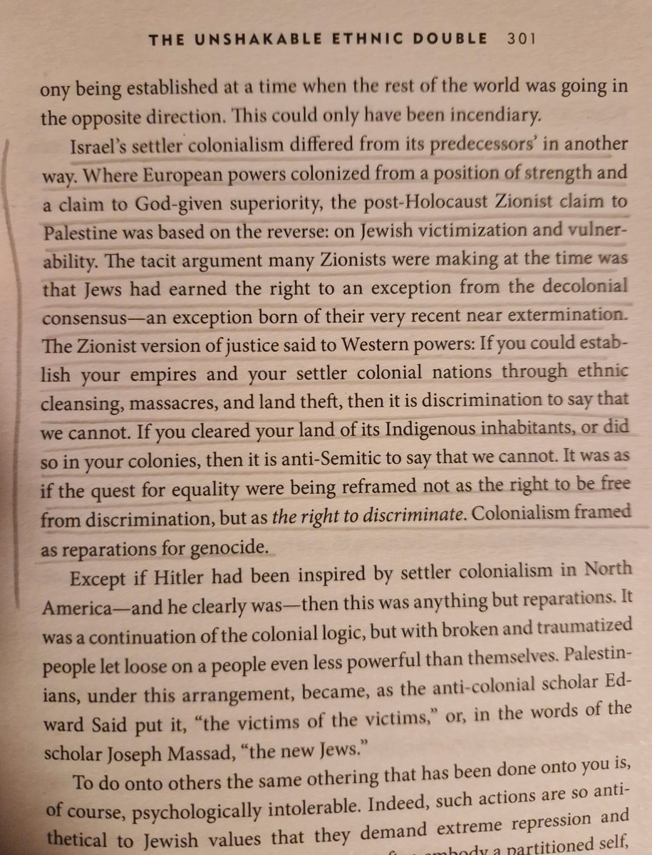 Maureen Lipman suggests Israel has a right to colonise Palestine because British colonisers ('us') did it in southern Africa ('Rhodesia' she calls it) -- it's worth reading Naomi Klein on this in her latest book, Doppelganger