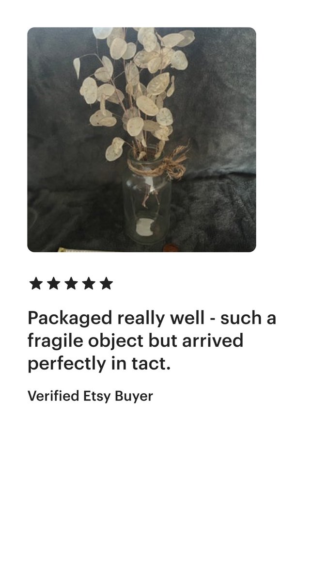 meredriedflowers.etsy.com #etsy 5* feedback is always a welcome sight especially on a dreary grey morning ⭐️🤩