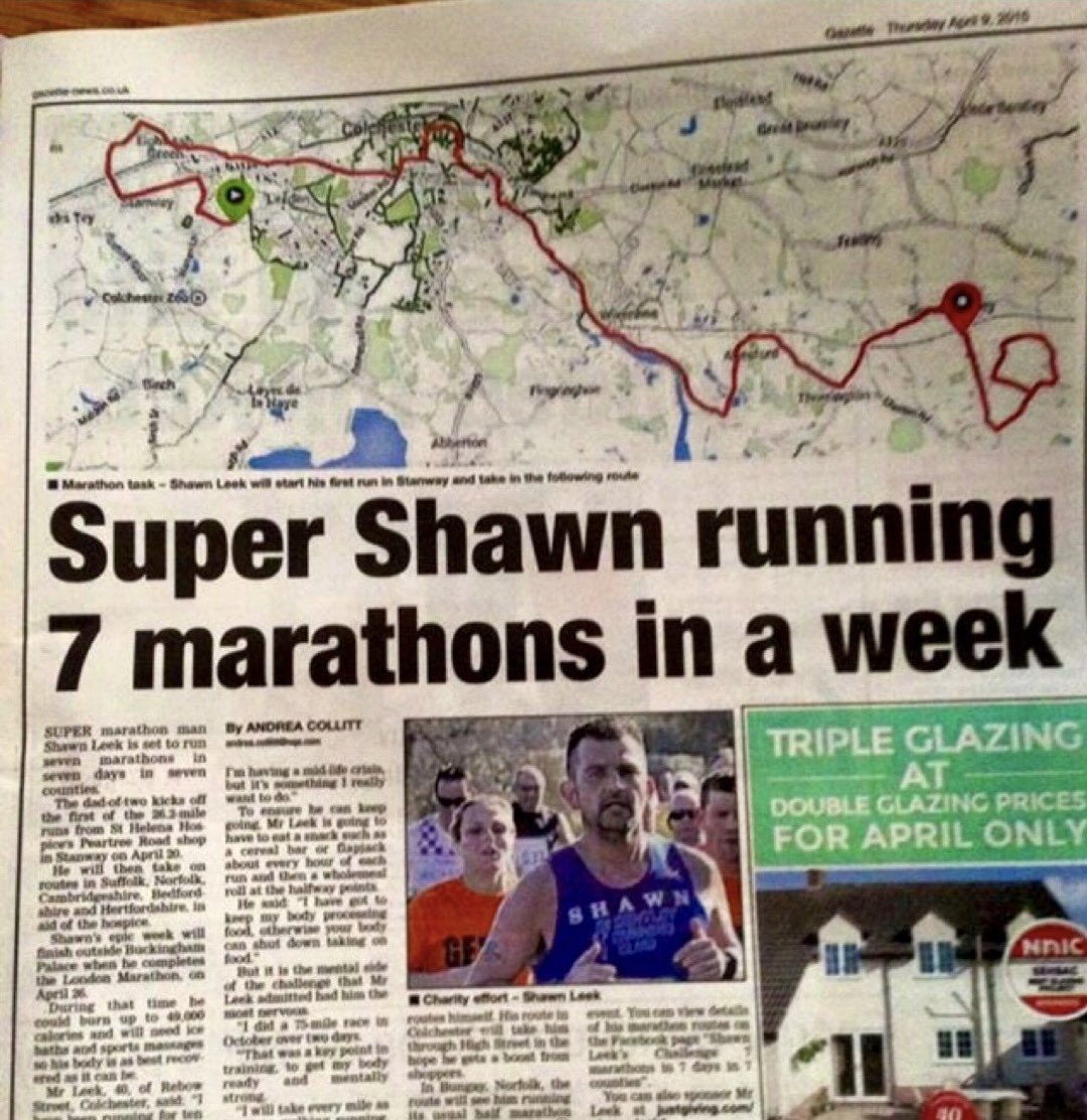 My memories from 9years ago about to start my biggest running challenge of 7marathons in 7days #running #run #hardestgeezer