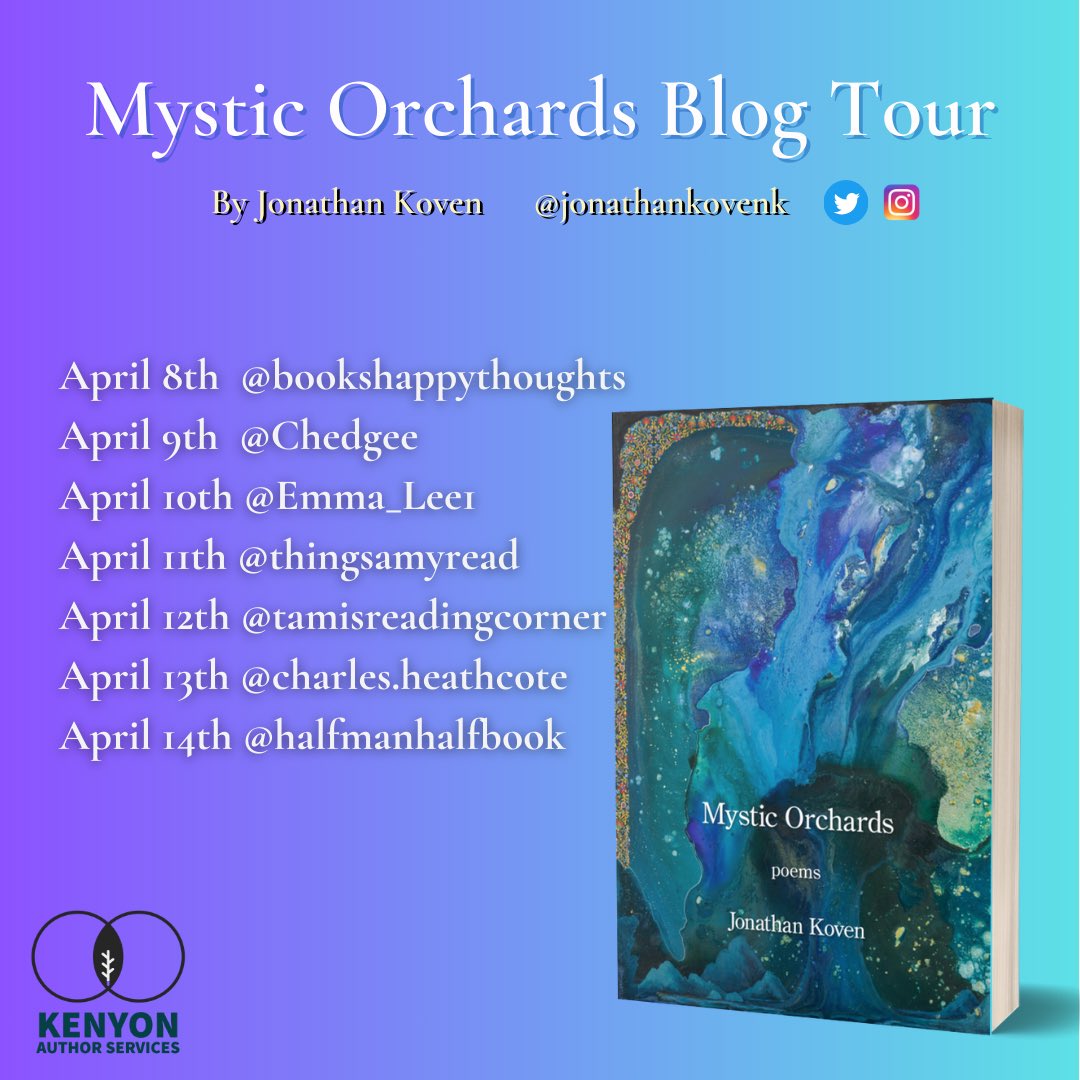 The wind has blown a blog tour my way! #MysticOrchards an immersive collection of poetry by @jonathankoven bookphace.blogspot.com/2024/04/mystic… #JonathanKoven #BlogTour #bookblogger #poetry @kenyon_isabelle