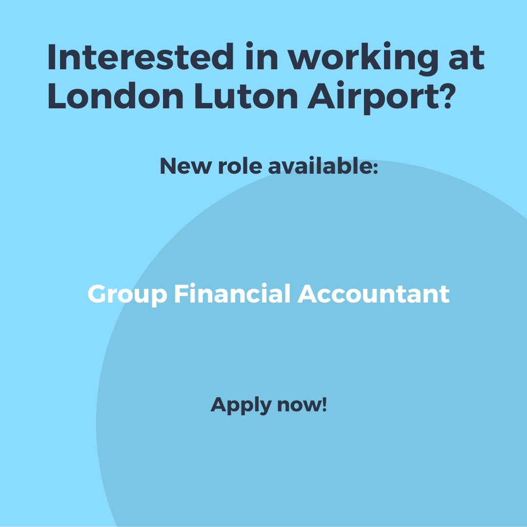 📌@LDNLutonAirport’s Job Bulletin 📌 Have you got a passion for precision? 🔢 Our operators are recruiting a Group Financial Accountant 📃 This is your opportunity to dive into the aviation world ✈️ Apply here: london-luton.co.uk/corporate-site…