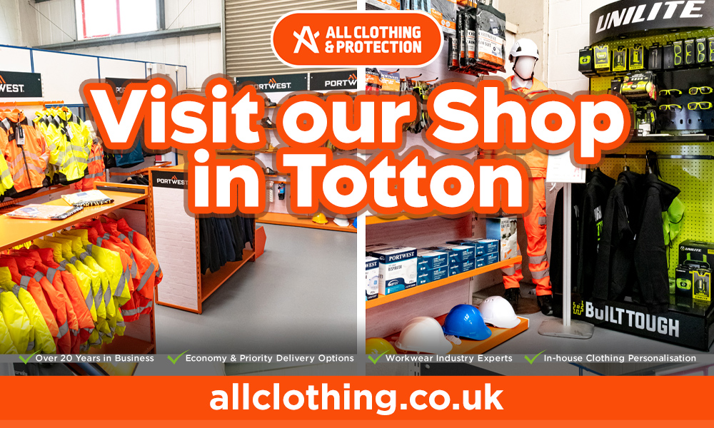 Our shop in Totton is open weekdays 8am-4pm

We're in the Industrial Estate off Rumbridge Street next to the train station entrance, conveniently located just off the Totton Bypass

Visit allclothing.co.uk or come explore the shop! 

#shoplocal #allclothing #acp #totton