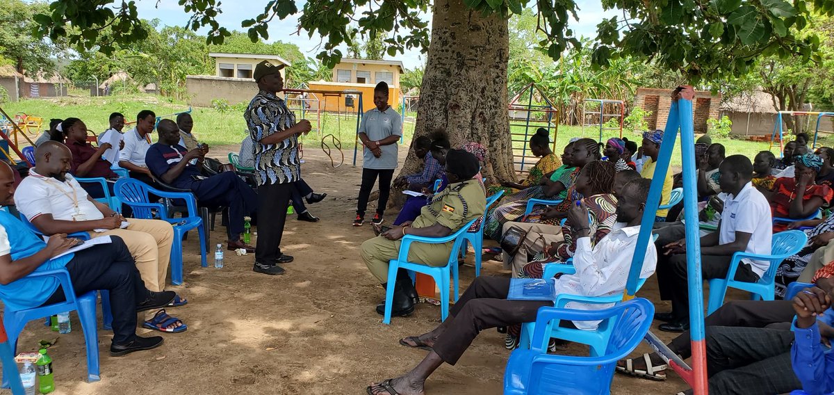 OvercomersWomen's tweet photo. JOINT MONITORING of the EORE awareness project implemented by Overcomers, with funding from MAG; by the key stakeholders (RDC, CAO, OPM, UNHCR, DEO, ADLG, RWC III and local authorities) in Maaji II Refugee Settlement on 4th/4/2024 to establish its impact and relevance. https://t.co/u77jKSv6qS
