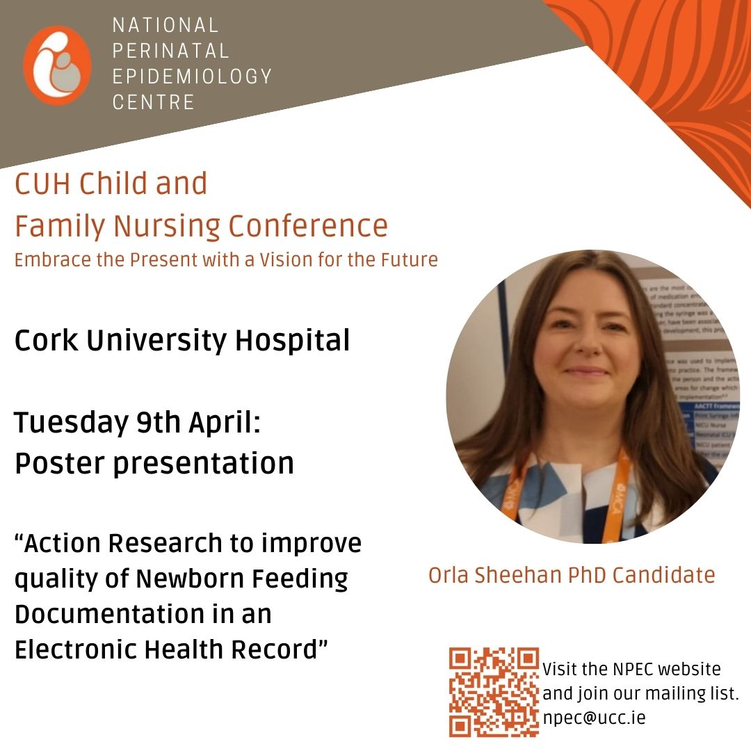 📢Busy week for our PhD candidates, Orla and Imelda, who are presenting today: Orla at CUH Child & Family Nursing Conference and Imelda at #AllIrelandMMF2024 @midwiferyforum. Don't miss the opportunity to hear about their research and connect with them!