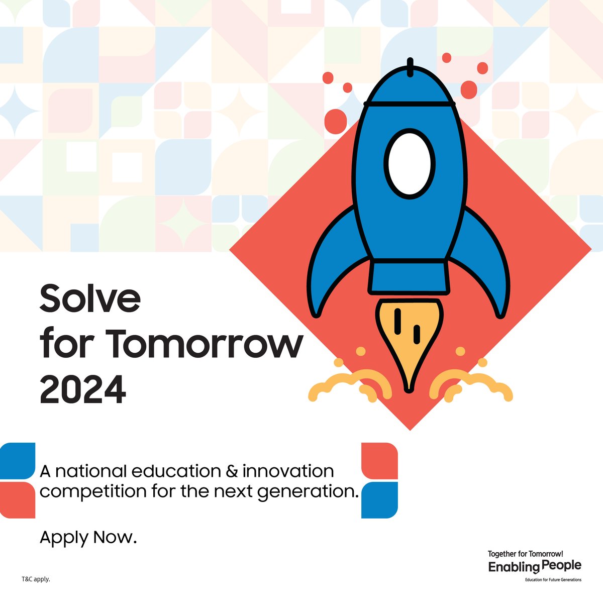 The wait is finally over. Here’s introducing the next season to Solve for Tomorrow. 
Enroll today! Learn more here at: smsng.co/6014wwni2.
#SFT_India_2024 #SolveForTomorrow #EnablingPeople #TogetherForTomorrow #Samsung