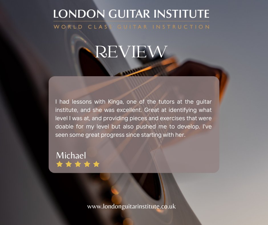 We're overwhelmed by the amazing reviews from our student. Your feedback drives us to be the best music educators we can be.

Thank you for your support and for sharing your musical journey with us! 🎵❤️ 

londonguitarinstitute.co.uk

#LondonGuitarInstitute #StudentReview