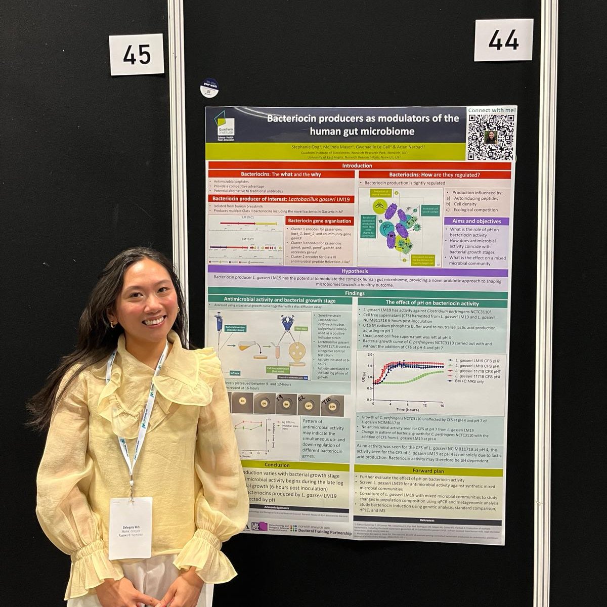 Stephanie Ong (@stephsinscience) on Twitter photo Excited to be presenting a poster today at the <a href="/MicrobioSoc/">Microbiology Society</a> Annual Conference in Edinburgh! 🏴 Come by Poster Block A044 to learn more about using bacteriocin producers as modulators of the human gut microbiome 🦠
#microbio24 #PhDlife #microbiome #womeninSTEM Excited to be presenting a poster today at the <a href="/MicrobioSoc/">Microbiology Society</a> Annual Conference in Edinburgh! 🏴 Come by Poster Block A044 to learn more about using bacteriocin producers as modulators of the human gut microbiome 🦠
#microbio24 #PhDlife #microbiome #womeninSTEM